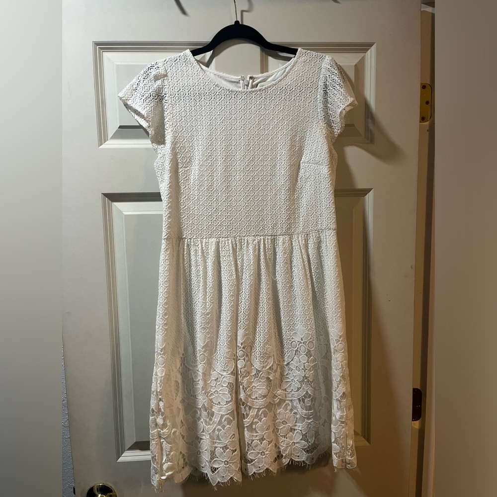 Adorable white lace dress
